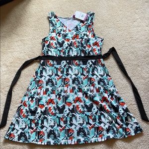 NWT Black white green red Soybu wrap dress, Large